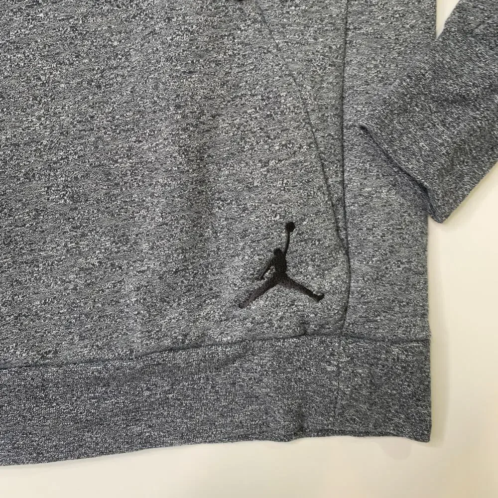 Air Jordan Sweatshirt Mens M Medium Grey Icon Fleece Crew Neck Nike Basketball